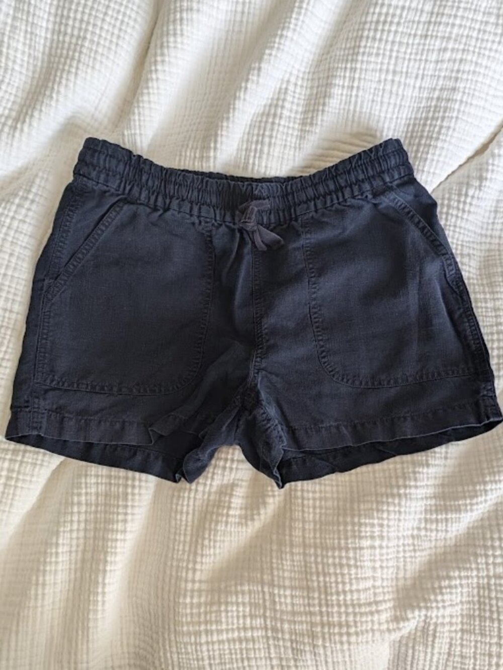 J.Crew Linen‑Blend Pull‑On Shorts - Dark blue - Size XS